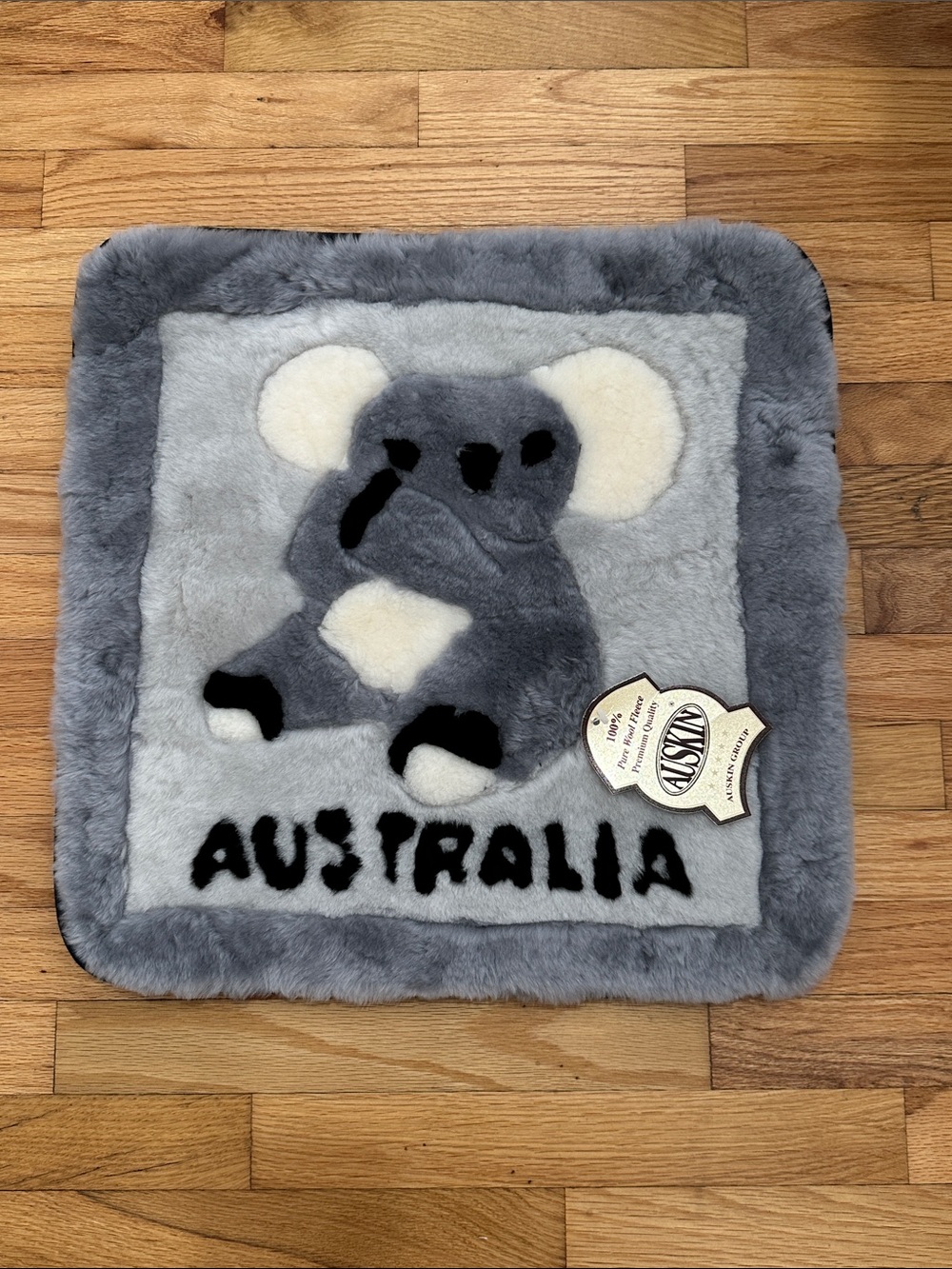 Auskin Koala Plush Sheepskin Cushion Cover - Gray
